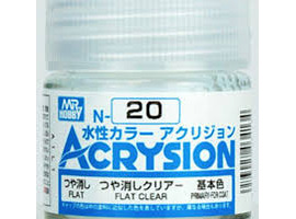 обзорное фото Акриловая краска на водной основе Acrysion Flat Clearl /  Лак Матовый Mr.Hobby N20 Лаки