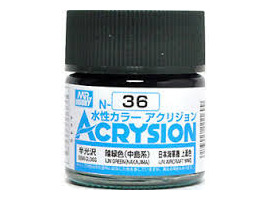 обзорное фото Акрилова фарба на водній основі Acrysion Green (Nakajima) / Зелений (Nakajima) Mr.Hobby N36 Акрилові фарби