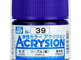 обзорное фото Акрилова фарба на водній основі Acrysion Purple / Фіолетовий Mr.Hobby N39 Акрилові фарби