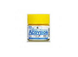 обзорное фото Акрилова фарба на водній основі Acrysion Yellow/ Жовта Mr.Hobby N4 Акрилові фарби