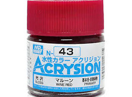 обзорное фото Акрилова фарба на водній основі Acrysion Russet / Червоно-Коричневий Mr.Hobby N43 Акрилові фарби