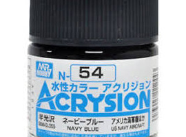 обзорное фото Акриловая краска на водной основе Acrysion Navy Blue / Военно-Морской Синий Mr.Hobby N54 Акриловые краски