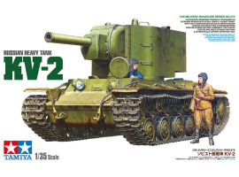 обзорное фото Сборная модель 1/35 Тяжелый танк КВ-2 Тамия 35375 Armored vehicles 1/35
