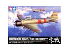обзорное фото Збірна модель 1/32 Літак MITSUBISHI A6M2B ZERO FIGHTER MODEL 21 ZEKE  Tamiya 60317 Літаки 1/32