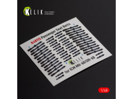 обзорное фото Passenger Seat Belts for MH-60/UH-60 Black Hawk 3D decal interior for ICM kit 1/48 KELIK K48115 3D Decal
