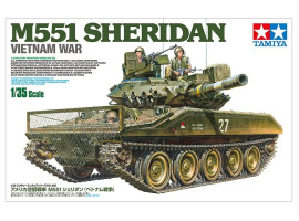обзорное фото Збірна модель 1/35 американський танк M551 Sheridan Vietnam War Tamiya 35365 Бронетехніка 1/35