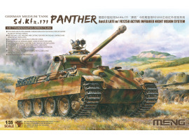 Scale model 1/35 tank Panther Ausf.G Late w/ FG1250 Active Infrared Night Vision System
