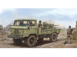 обзорное фото Scale model 1/35 GAZ-66 truck with anti-aircraft gun ZU-23-2 Trumpeter 01017 Cars 1/35