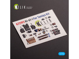 KI-61 3D interior decal for Tamiya kit 1/72 KELIK K72193