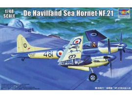 обзорное фото Сборная модель 1/48 Истребитель De Havilland "Sea Hornet" NF.21 Трумпетер 02895 Самолеты 1/48