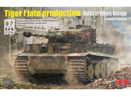 обзорное фото Збірна модель 1/35 Танк Tiger I пізнього виробництва - битва при Віллер-Бокаж, 1944 (limited edition) RFM RM-5101 Бронетехніка 1/35