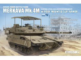 Збірна модель 1/35 Танк Меркава Mk.4M з решітчастою бронею на даху Meng TS-056