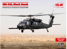 обзорное фото Сборная модель 1/48 Вертолет MH-60L Черный Ястреб ICM 48360 Вертолеты 1/48