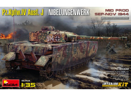 обзорное фото Збірна модель 1/35 Німецький танк Pz.Kpfw. IV Ausf. J вересень-листопад 1944 з інтер'єром MiniArt 35339 Бронетехніка 1/35