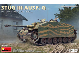 обзорное фото Збірна модель 1/35 САУ Stug ІІІ Ausf. G травень-червень 1943 Alkett Prod. MiniArt 35341 Бронетехніка 1/35