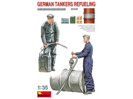 обзорное фото Scale model 1/35 Figures German tank crew refueling MiniArt 35348 Figures 1/35