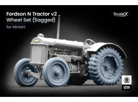 Set of wheels (with deformation) for Fordson N Tractor v2 from Miniart ScaleX WW 35005S Set of wheels (with deformation) for Fordson N Tractor v2 from Miniart ScaleX WW 35005S