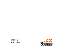 Acrylic paint WHITE - INTENSE AK-interactive AK11001