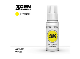 обзорное фото Акрилова фарба WHITE - INTENSE / БІЛИЙ AK-interactive AK11001 Standart Color