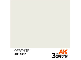 обзорное фото Акрилова фарба OFFWHITE – STANDARD / БІЛИЙ З ВІДТІНКОМ AK-interactive AK11002 Standart Color