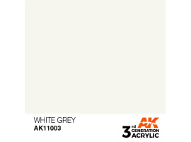 обзорное фото Акрилова фарба WHITE GREY - STANDARD / БІЛО-СІРИЙ AK-interactive AK11003 Standart Color