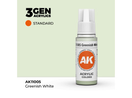 обзорное фото Акриловая краска GREENISH WHITE – STANDARD / ЗЕЛЕНО-БЕЛЫЙ АК-интерактив AK11005 Standart Color