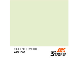 обзорное фото Акриловая краска GREENISH WHITE – STANDARD / ЗЕЛЕНО-БЕЛЫЙ АК-интерактив AK11005 Standart Color
