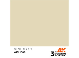 обзорное фото Акриловая краска SILVER GREY – STANDARD / СЕРЕБРЯНЫЙ СЕРЫЙ АК-интерактив AK11006 Standart Color