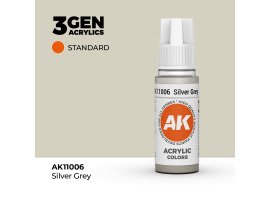 обзорное фото Acrylic paint SILVER GRAY – STANDARD / SILVER GRAY AK-interactive AK11006 General Color