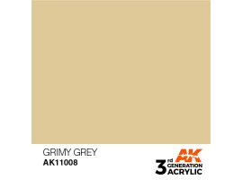 обзорное фото Акрилова фарба GRIMY GREY – STANDARD / БРУДНИЙ СІРИЙ AK-interactive AK11008 Standart Color
