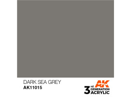 обзорное фото Акрилова фарба DARK SEA GREY – STANDARD / МОРСЬКИЙ ТЕМНО-СІРИЙ AK-interactive AK11015 Standart Color