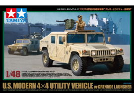 обзорное фото Збірна модель 1/48 Сучасний американський позашляховик Hummer 4x4 із гранатометом Tamiya 32567 Автомобілі 1/48