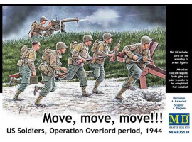 обзорное фото "Двигайся, двигайся, двигайся!!!" Солдаты США, период операции «Оверлорд», 1944 г. Фигуры 1/35