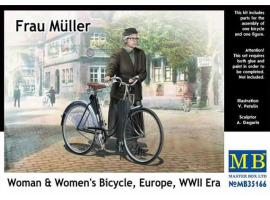 обзорное фото «Фрау Мюллер. Женщина и женский велосипед, Европа, эпоха Второй мировой войны» Фигуры 1/35