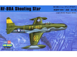 обзорное фото Buildable model of the US RF-80A Shooting Star fighter Aircraft 1/48