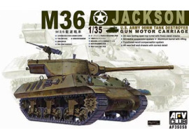 обзорное фото Збірна модель 1/35 90-мм самохідна артилерійська установка M36 "Jackson" (США) AFV Club 35058 Бронетехніка 1/35