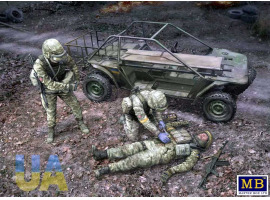 Scale model 1/35 Buggy Mongoose. Ukrainian version for evacuation from the battlefield with a crew (series "Russian-Ukrainian War") MasterBox 35246