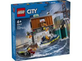 обзорное фото Конструктор LEGO City Полицейская моторная лодка и мошенническое укрытие 60417 City