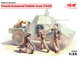 обзорное фото Екіпаж французького бронеавтомобіля (1940 р.) Фігури 1/35