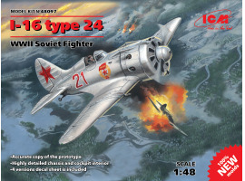 Збірна модель 1/48 Літак І-16 тип 24 ICM 48097