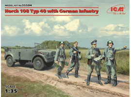 обзорное фото Horch 108 Typ 40 with German infantry Cars 1/35