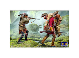 обзорное фото Раненый товарищ. серия индейских войн, xviii век. набор № 2 Фигуры 1/35