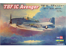 обзорное фото Сборная модель американского бомбардировщика  TBF-1C Avenger Самолеты 1/48