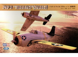 обзорное фото Збірна модель американського винищувача F4F-3 early Wildcat Літаки 1/48