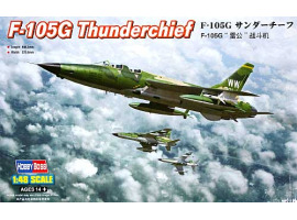 обзорное фото Buildable model of the American F-105G Thunderchief fighter Aircraft 1/48
