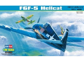Buildable model of the American F6F-5 Hellcat fighter