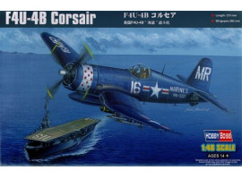 Buildable model of the American fighter F4U-4B Corsair