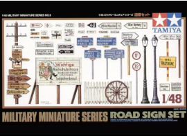 обзорное фото Збірна модель 1/48 Набір дорожніх знаків Тамія 32509 Аксесуари