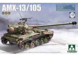 Scale model 1/35 French light tank AMX-13/105 (2in1) Takom 2062