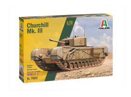 обзорное фото Scale model 1/72 British Churchill tank Mk. III Italeri 7083 Armored vehicles 1/72